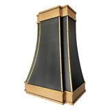 ELITE Huston Custom Stainless Kitchen Range Hood with Brass Straps 34"W x 51"H x 22"D-In Stock