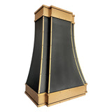 ELITE Huston Custom Stainless Kitchen Range Hood with Brass Straps 34"W x 51"H x 22"D-In Stock