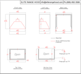 ELITE Retro Non-direction Antique Brass Kitchen Exhaust Hood for Chaya