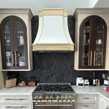 ELITE Huston Custom Stainless Kitchen Range Hood with Brass Straps EL33-S01