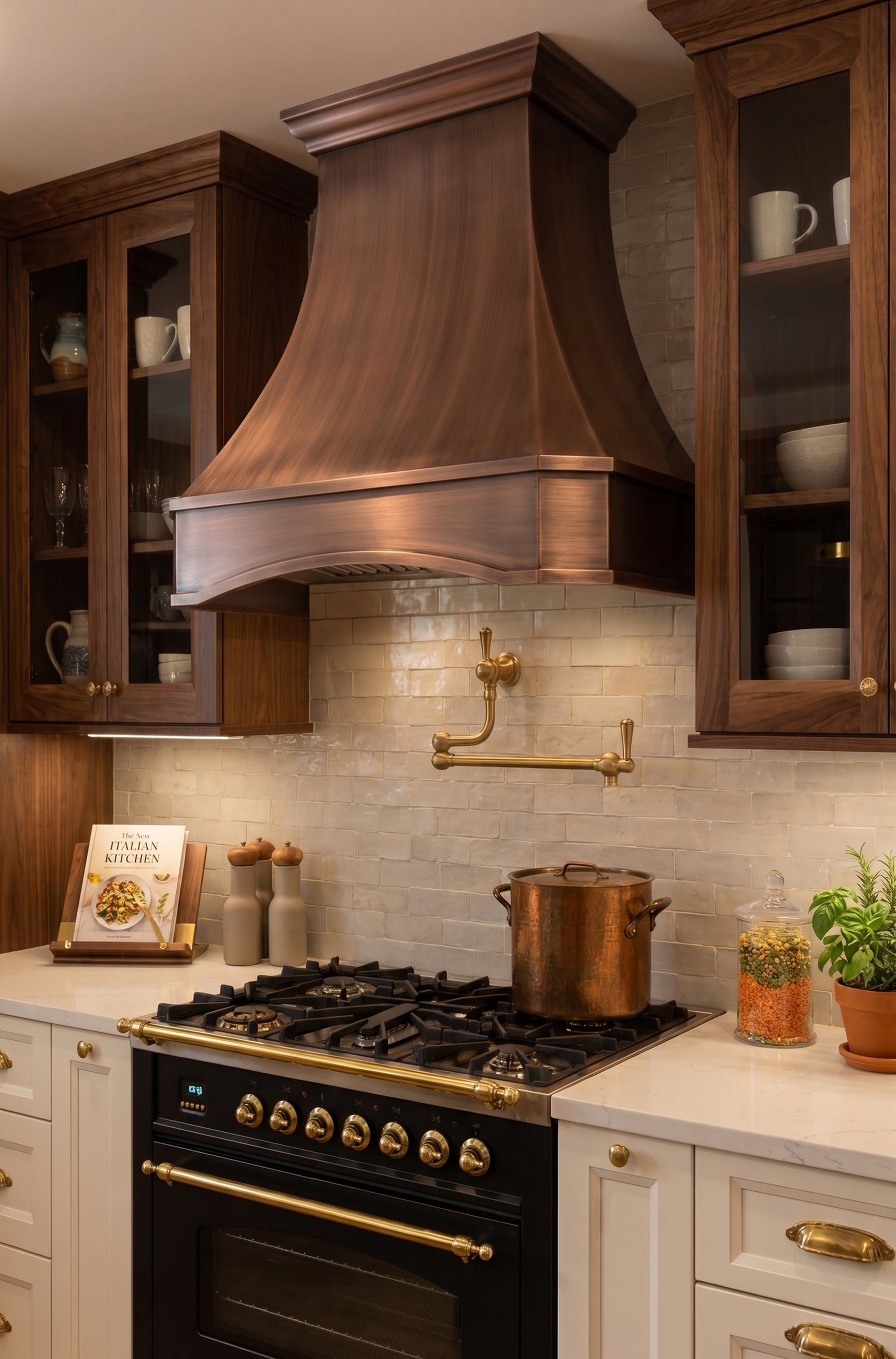 ELITE California Custom copper kitchen range hoods EL3-C04