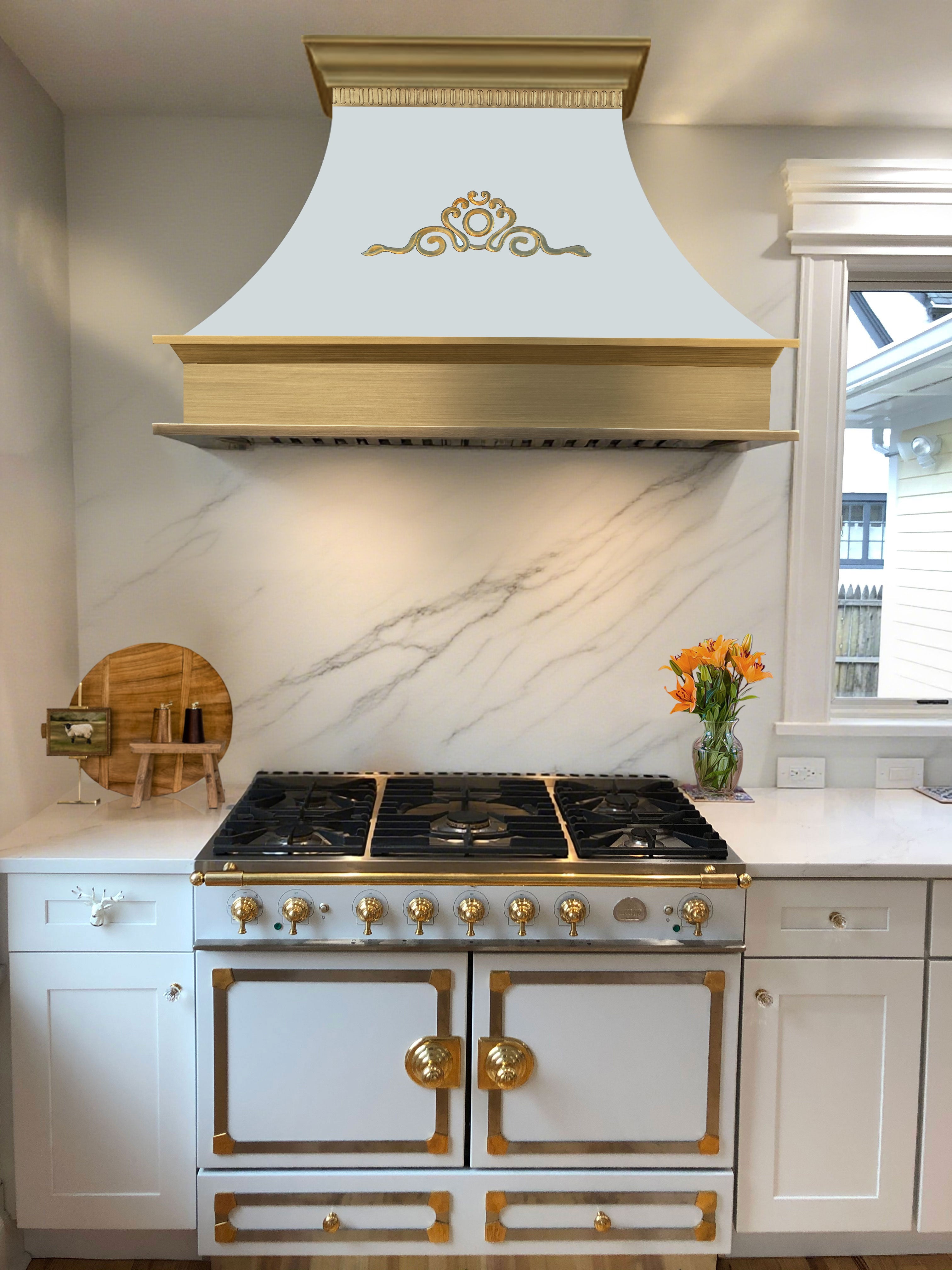 ELITE Classic Custom Brass Vent Hoods for Kitchens EL3-B06