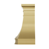ELITE Houston Luxury Curved Brass Kitchen Range Hoods EL7-B02