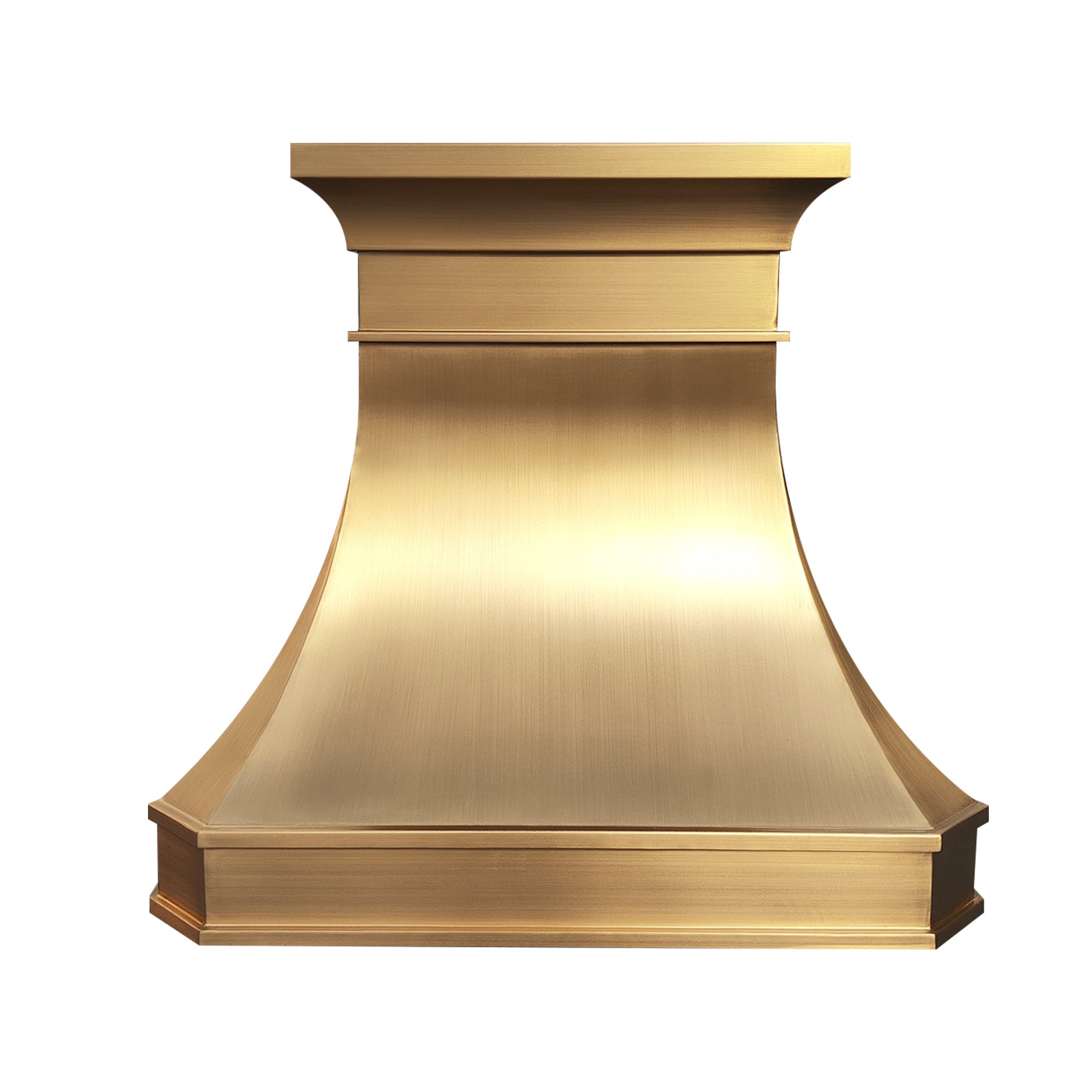 ELITE Houston Luxury Curved Brass Kitchen Range Hoods EL7-B02