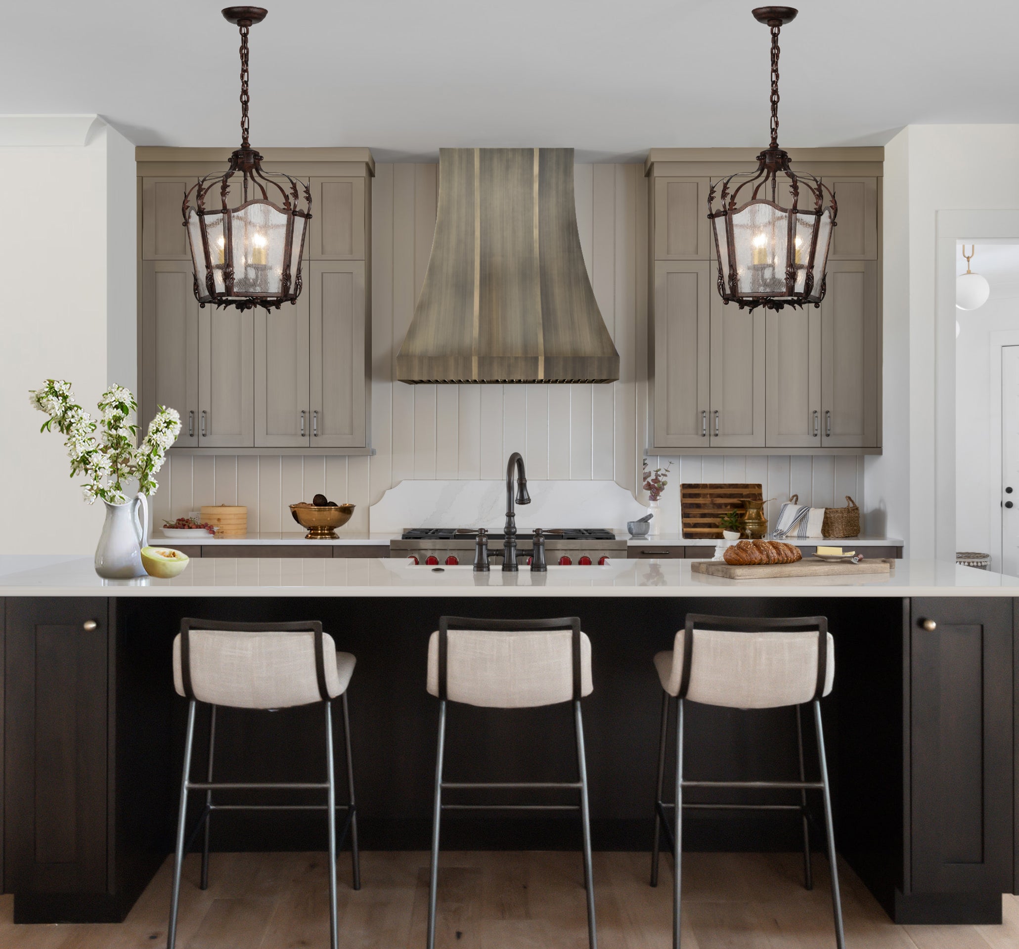 ELITE Houston Minimalist Custom Brass Kitchen Stove Hoods EL7-B03