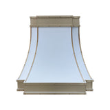 ELITE Huston Custom Stainless Kitchen Range Hood with Brass Straps EL33-S01