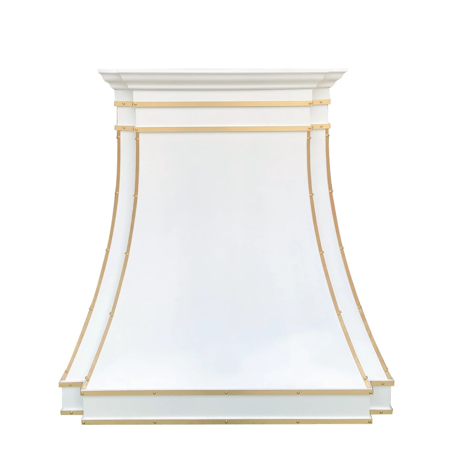 ELITE Huston Custom Stainless Kitchen Range Hood with Brass Straps EL33-S03