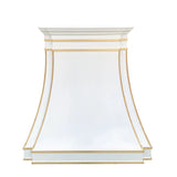 ELITE Huston Custom Stainless Kitchen Range Hood with Brass Straps EL33-S03