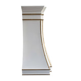 ELITE Huston Custom Stainless Kitchen Range Hood with Brass Straps EL33-S03