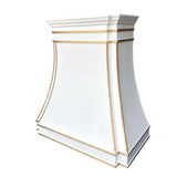 ELITE Huston Custom Stainless Kitchen Range Hood with Brass Straps EL33-S03