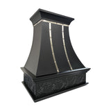 ELITE Texas Custom Black Stainless Steel Range Hood with Patten EL7-S13