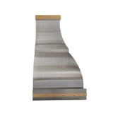 ELITE Texas Industrial Custom Stainless Steel Range Hood with Brass Straps EL1-S04