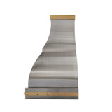 ELITE Texas Industrial Custom Stainless Steel Range Hood with Brass Straps EL1-S04