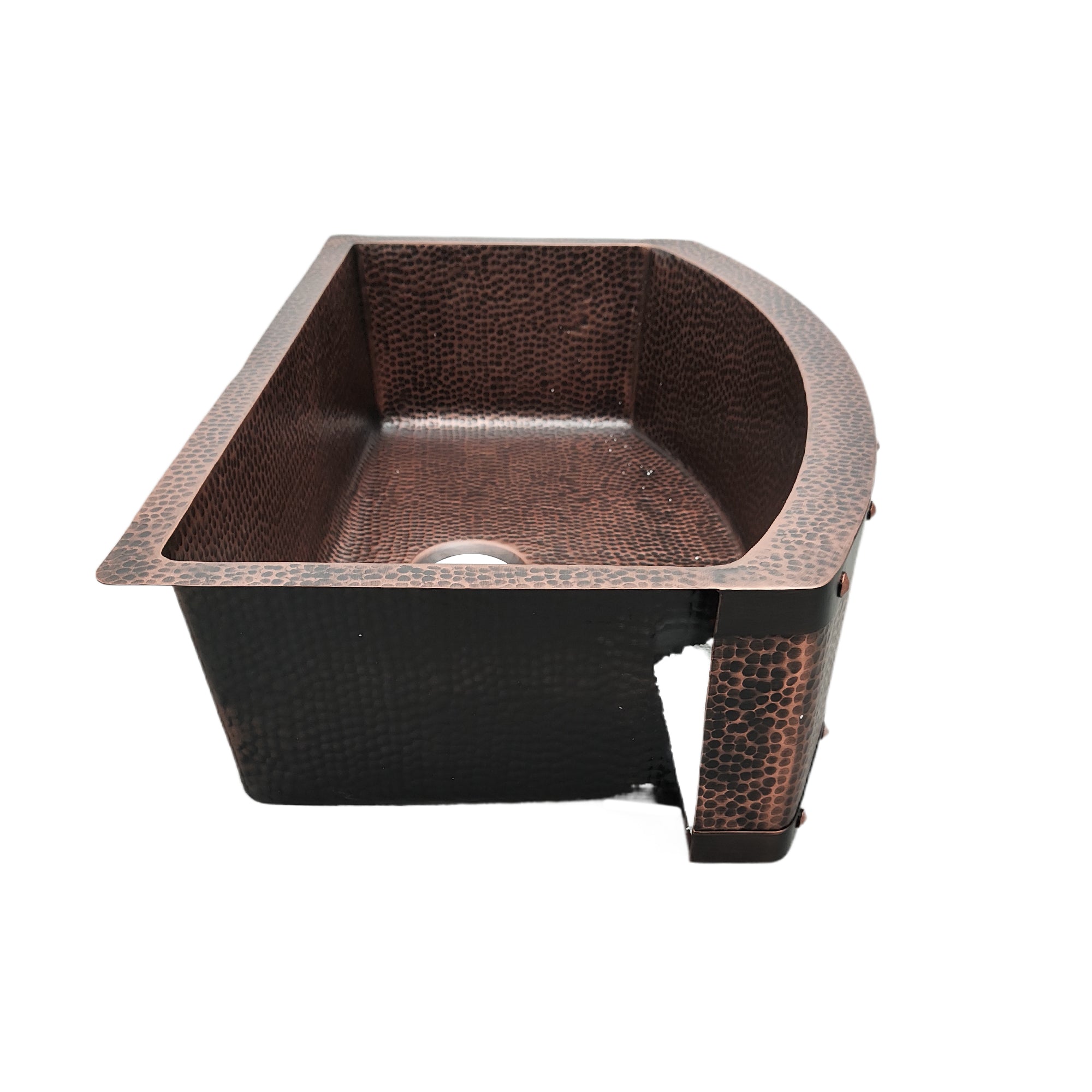 ELITE Antique Hammered Copper Farm-style Kitchen Sinks EL-CS06