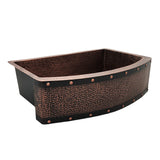 ELITE Antique Hammered Copper Farm-style Kitchen Sinks EL-CS06