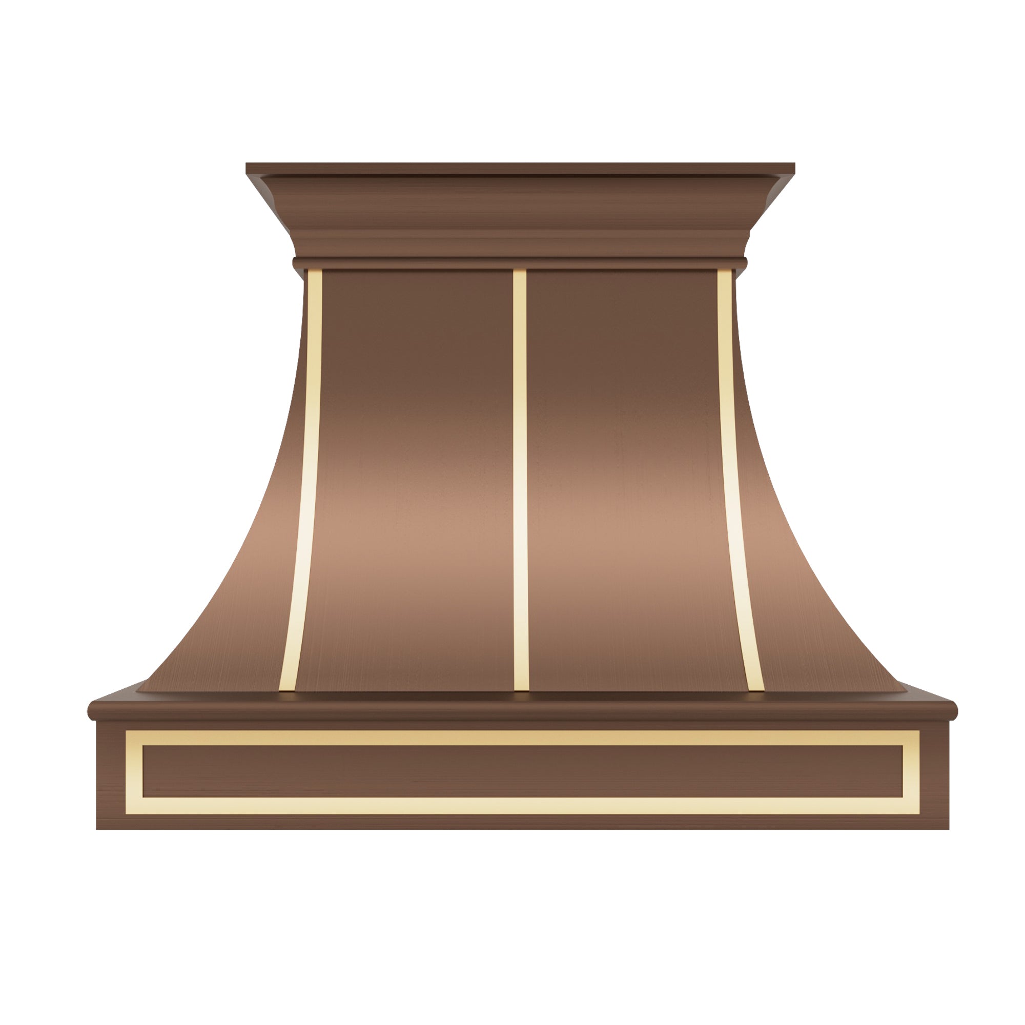 Custom Minimalist Copper Kitchen Exhaust Hood