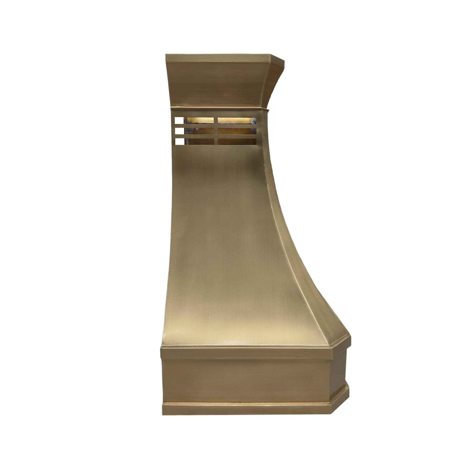ELITE Florida Custom Sleek Brass Vent Hoods for Kitchens