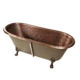 ELITE Handmade Hammered Copper Freestanding Bathtub EL-BT02