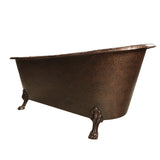 ELITE Handmade Hammered Copper Freestanding Bathtub EL-BT02