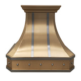 ELITE Houston Luxury Classic Brass Stove Vent Hoods