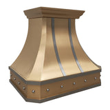 ELITE Houston Luxury Classic Brass Stove Vent Hoods
