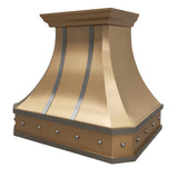 ELITE Houston Luxury Classic Brass Stove Vent Hoods