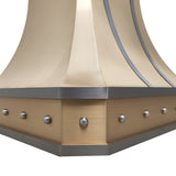ELITE Houston Luxury Classic Brass Stove Vent Hoods