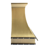 ELITE Houston Sleek Stylish Brass Range Hoods for Stove