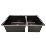 ELITE Modern Smooth Copper Double Bowl Kitchen Sinks EL-CS02