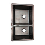 ELITE Modern Smooth Copper Double Bowl Kitchen Sinks EL-CS02