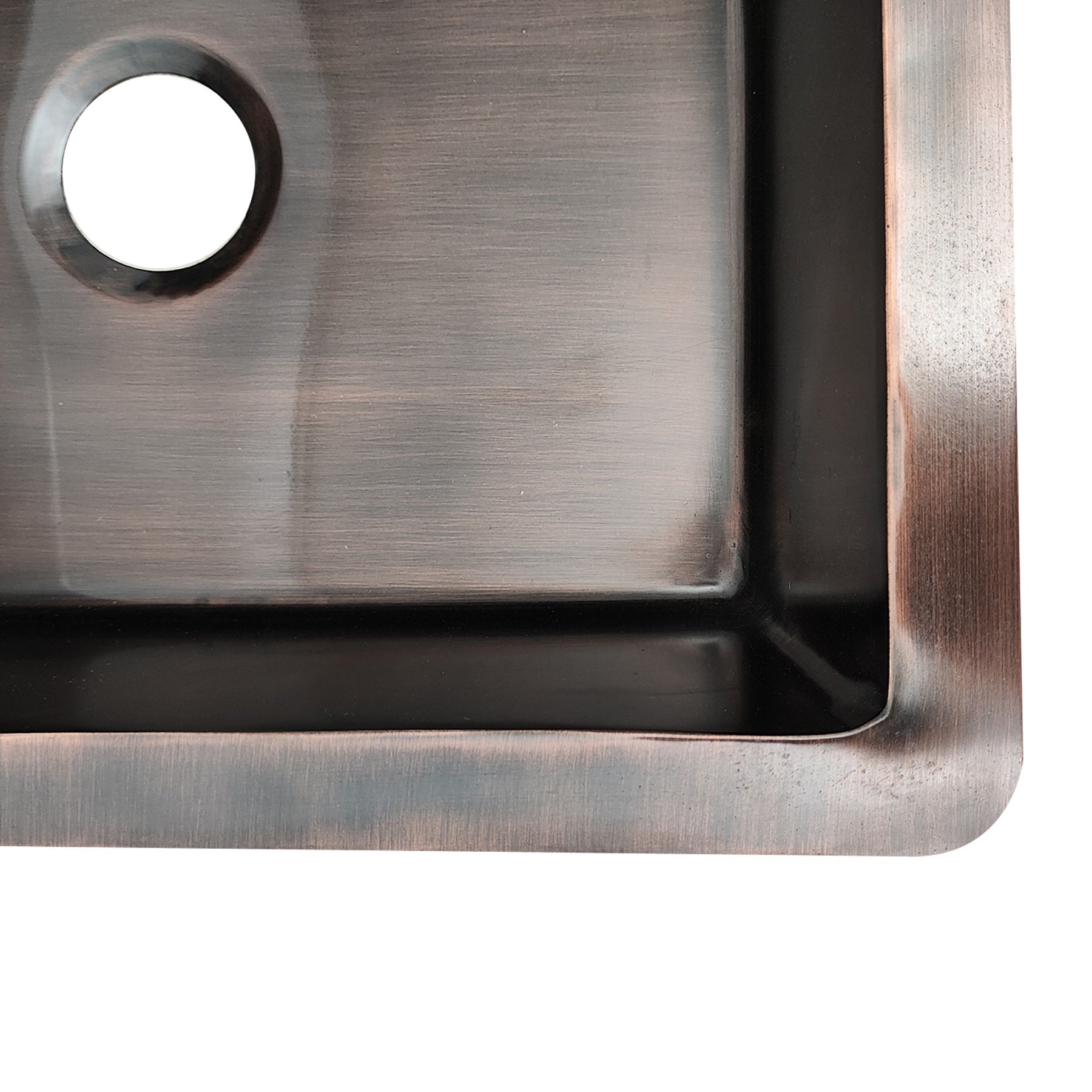 ELITE Modern Smooth Copper Double Bowl Kitchen Sinks EL-CS02