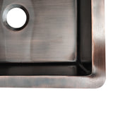 ELITE Modern Smooth Copper Double Bowl Kitchen Sinks EL-CS02