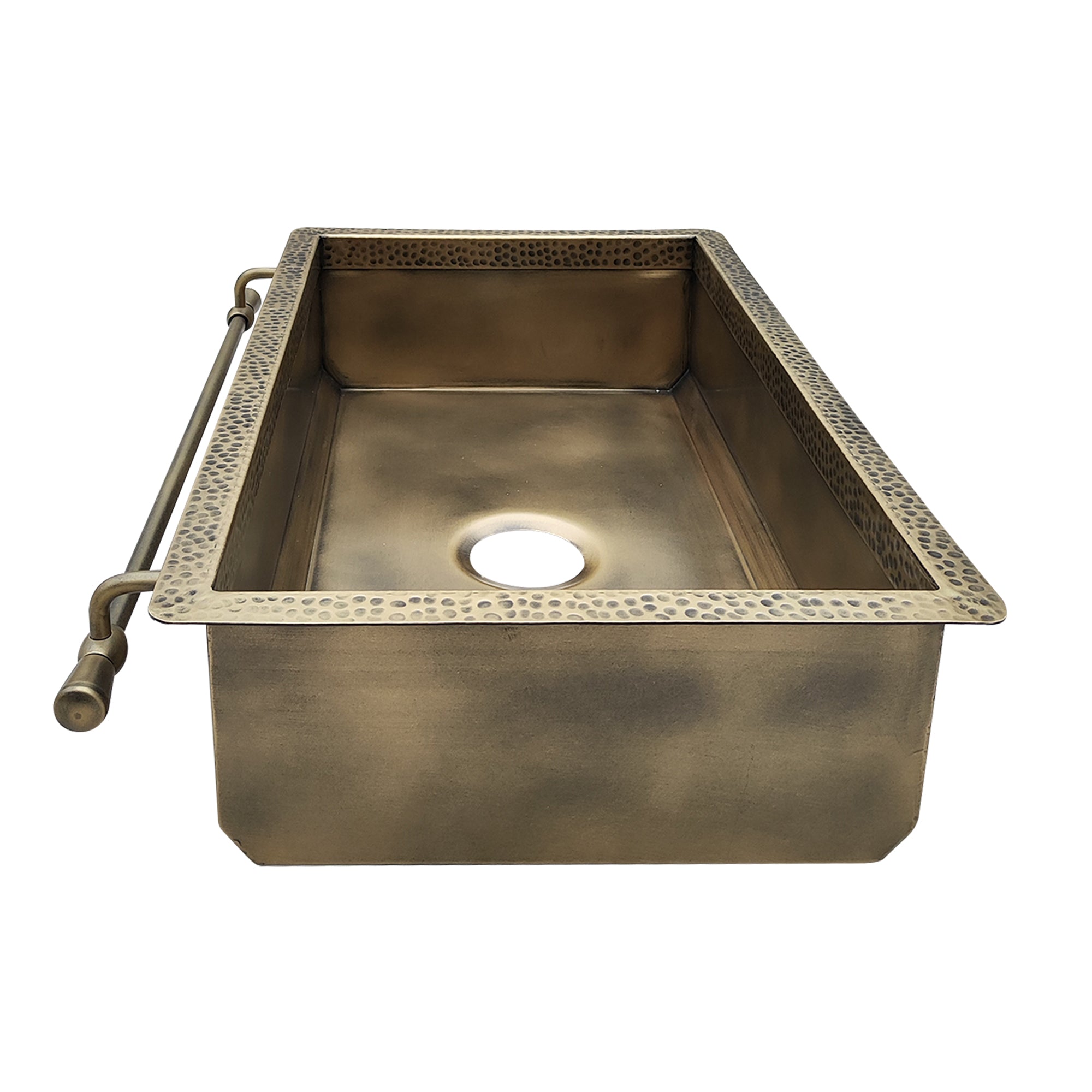 ELITE Square Handmade Vintage Brass Vessel Sink EL-BS06