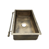 ELITE Square Handmade Vintage Brass Vessel Sink EL-BS06