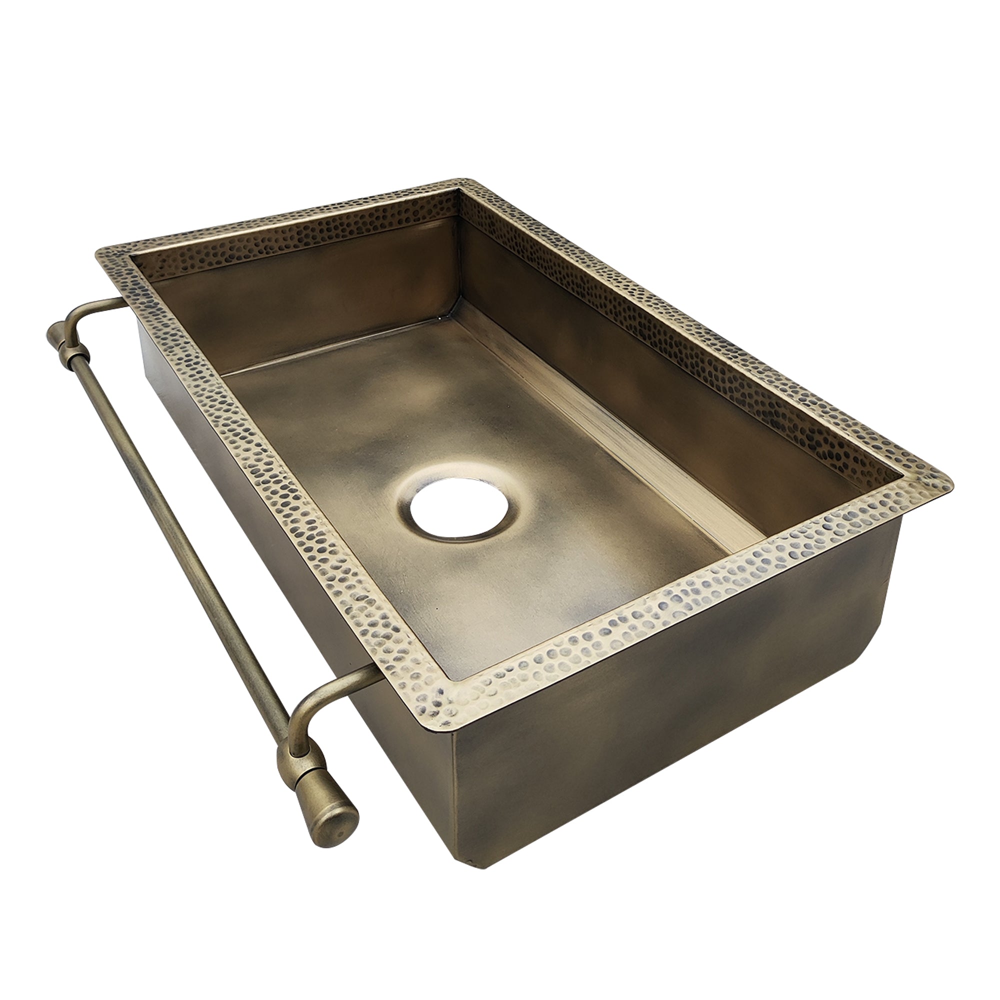 ELITE Square Handmade Vintage Brass Vessel Sink EL-BS06