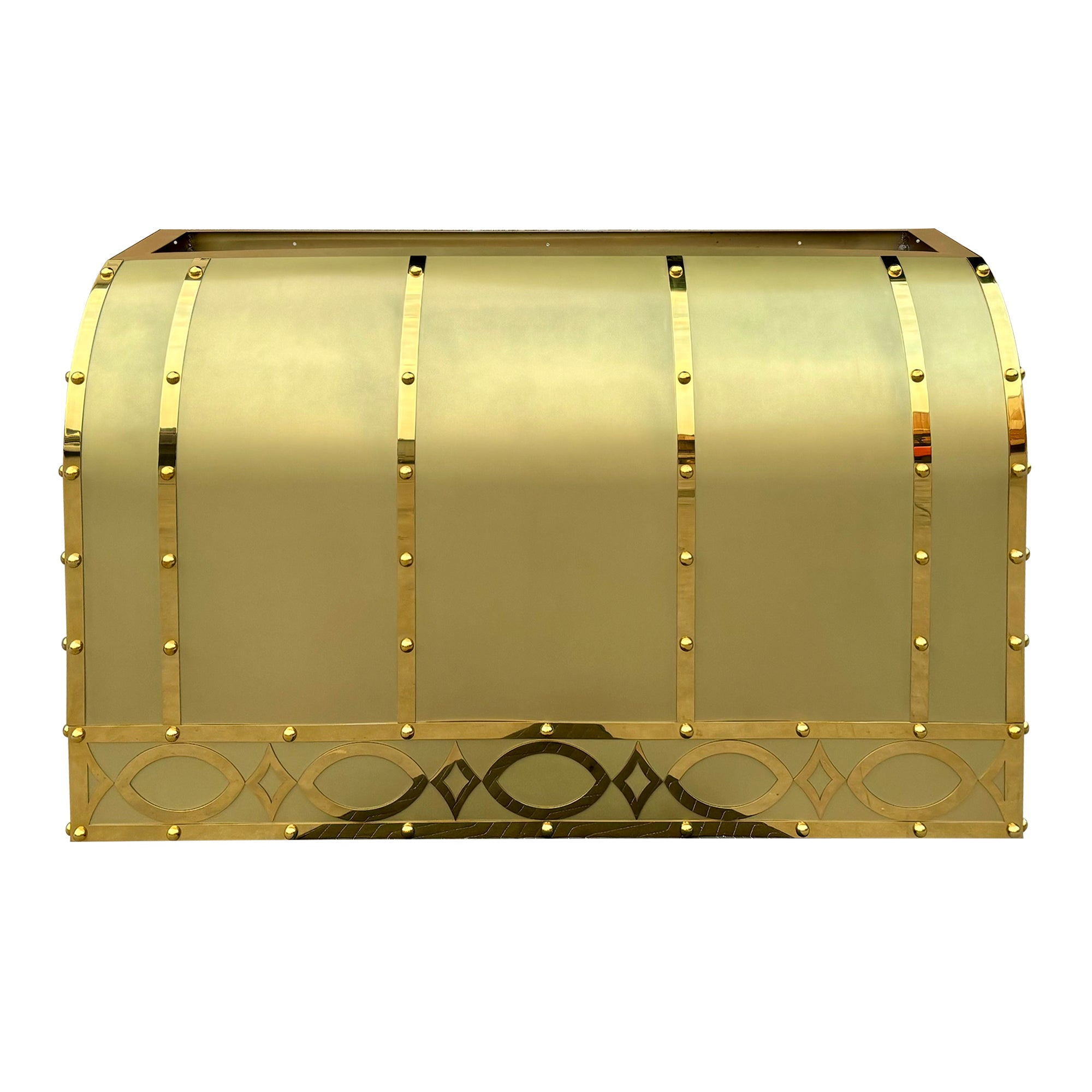Stylish Custom Luxury Kitchen Brass Range Hood for Stove