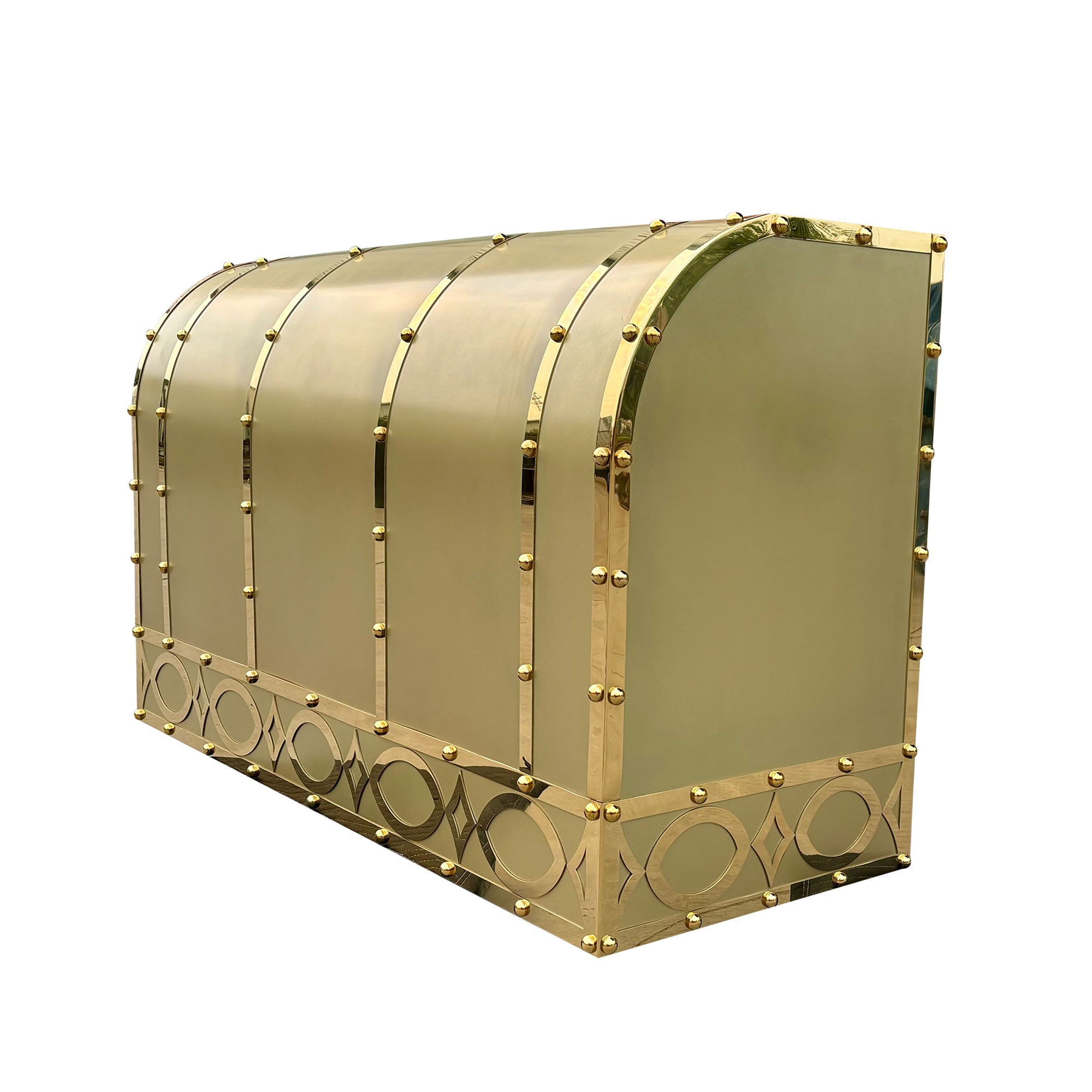 Stylish Custom Luxury Kitchen Brass Range Hood for Stove