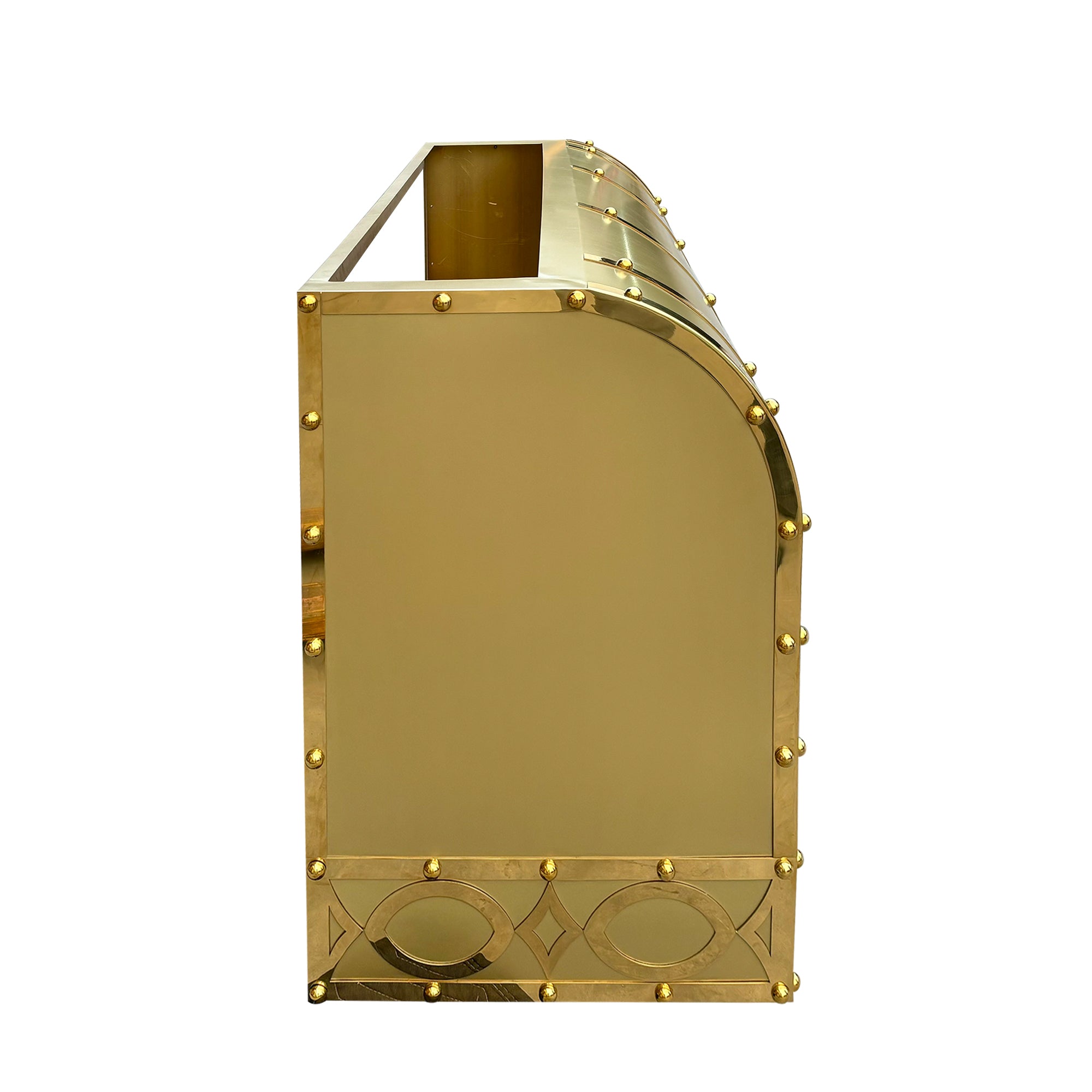 Stylish Custom Luxury Kitchen Brass Range Hood for Stove