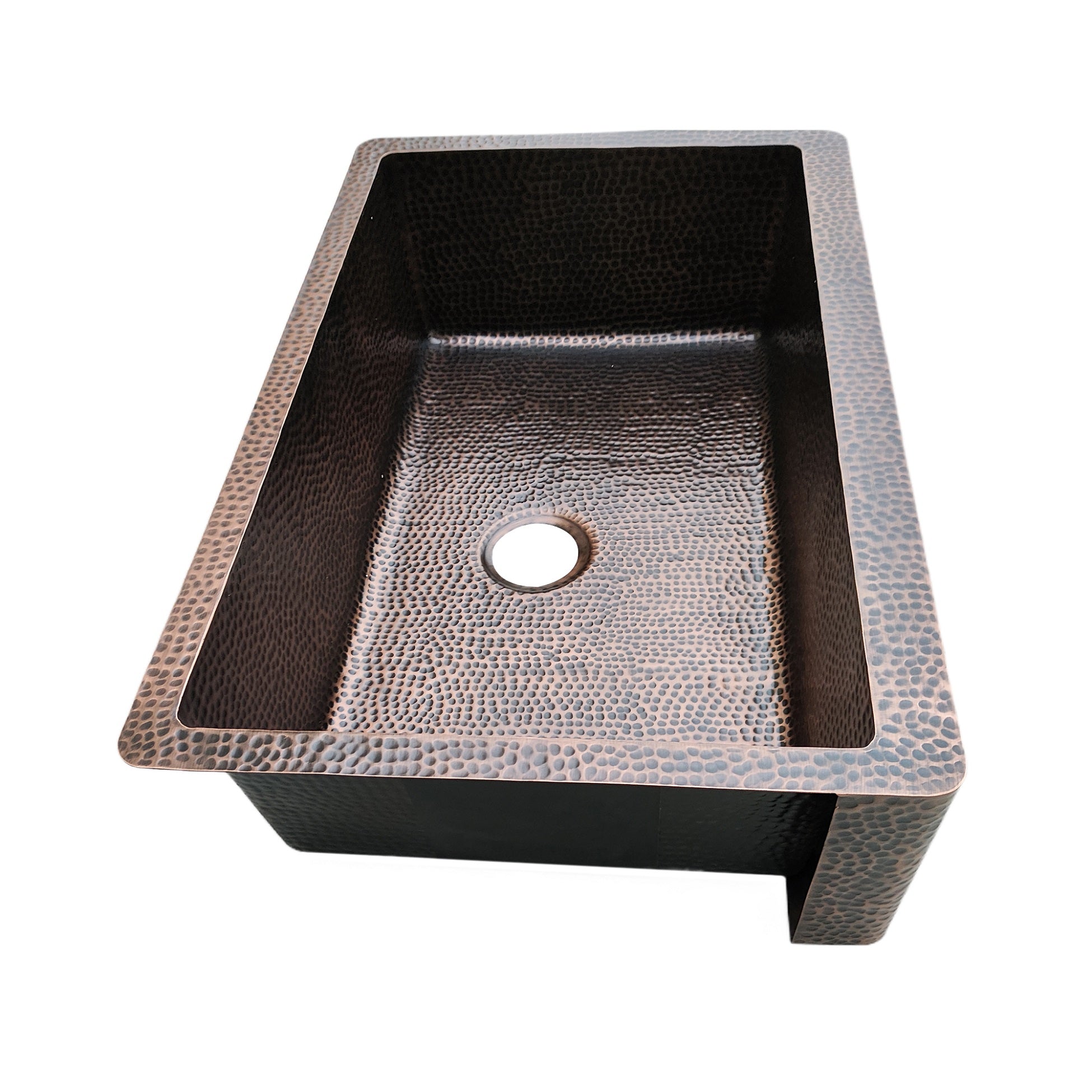 ELITE Thick Hammered Copper Kitchen Farmhouse Sinks EL-CS07