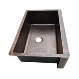 ELITE Thick Hammered Copper Kitchen Farmhouse Sinks EL-CS07