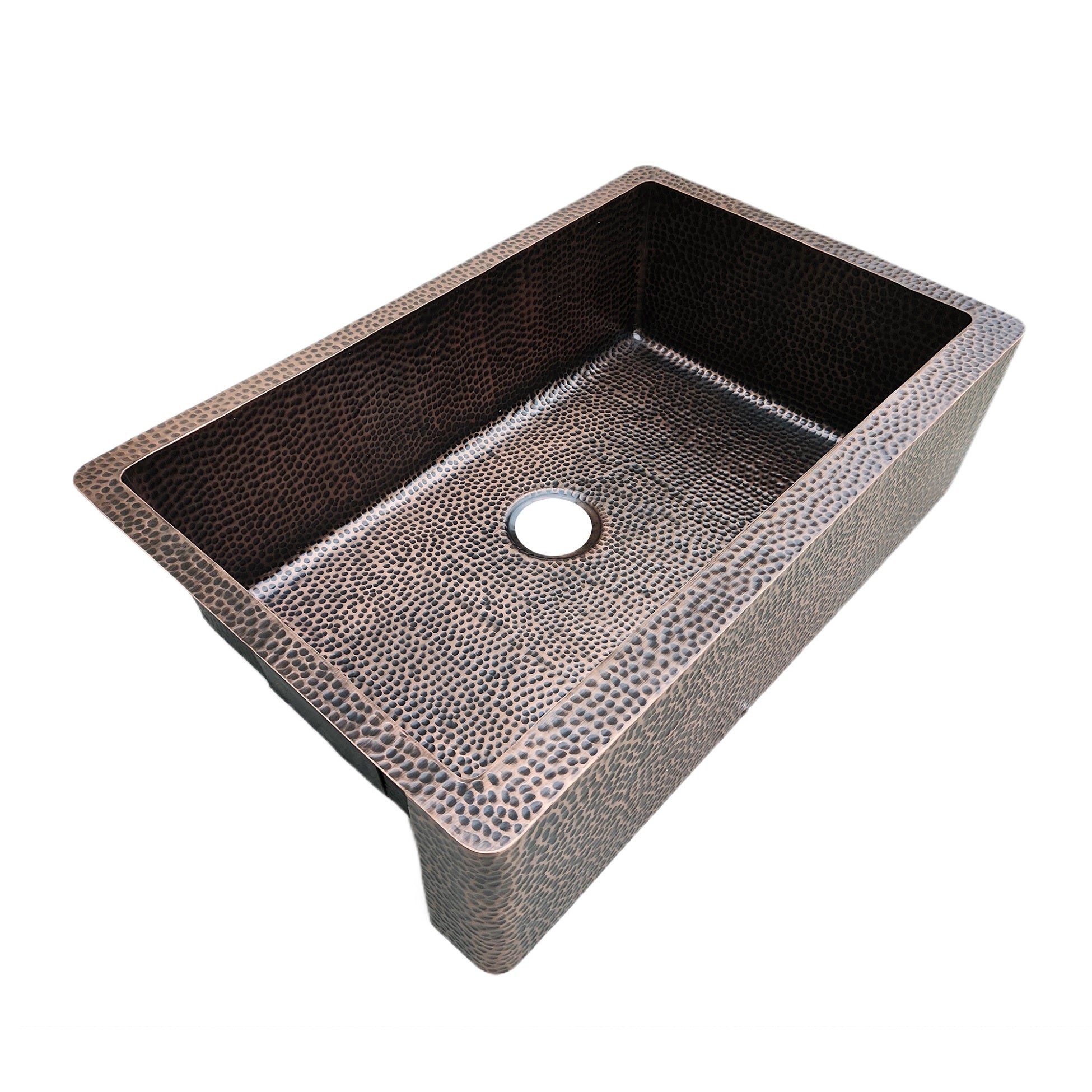 ELITE Thick Hammered Copper Kitchen Farmhouse Sinks EL-CS07