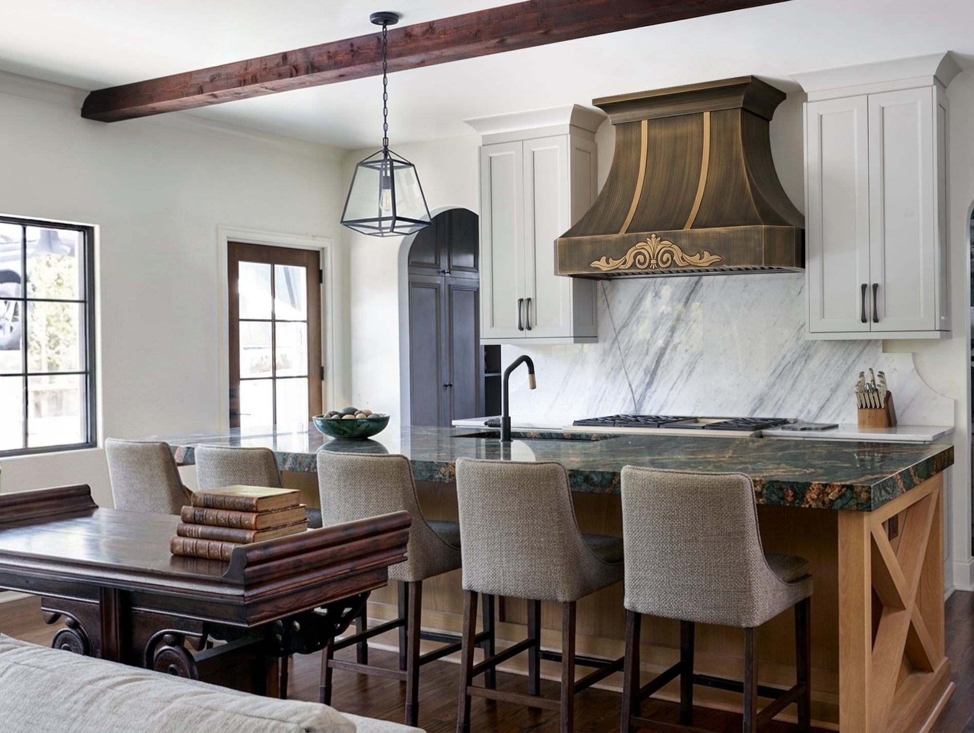 Elite Florida Timeless Custom Brass Range Hood with Pattern EL3-B08