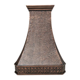 Elite Texas Custom Vintage Hammered Copper Stove Hood EL3-C05