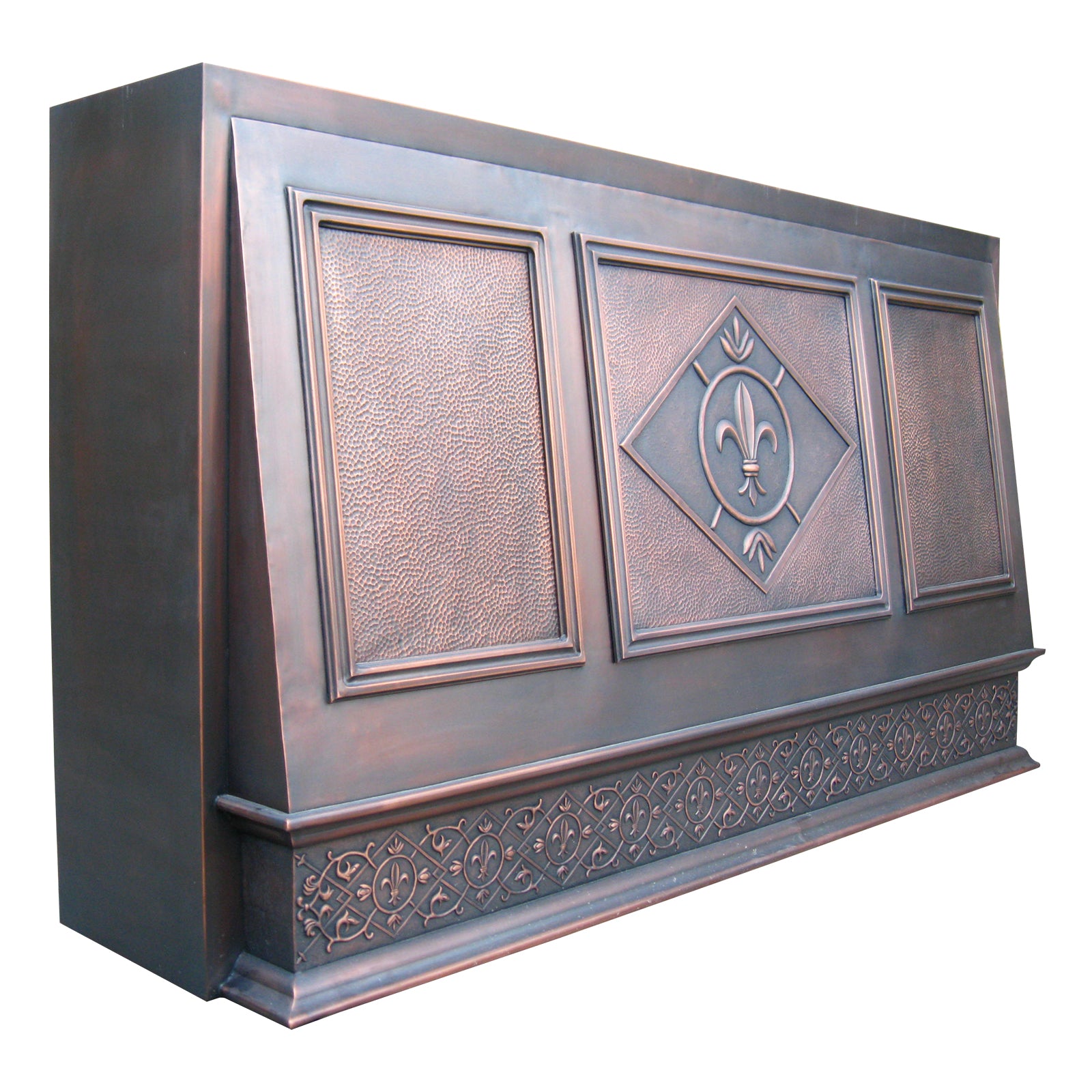 Eliterangehood box copper range hood with apron & rivets