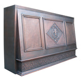 Eliterangehood box copper range hood with apron & rivets