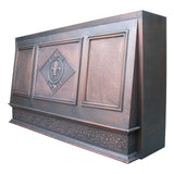 Eliterangehood box copper range hood with apron & rivets