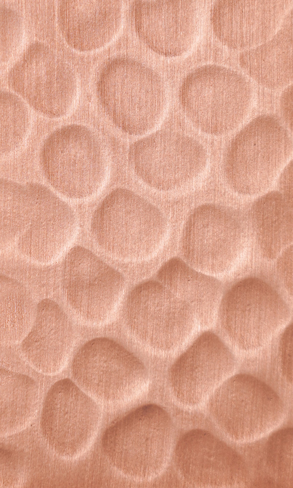 Copper Sample Natural Finish Thick Hammered Texture