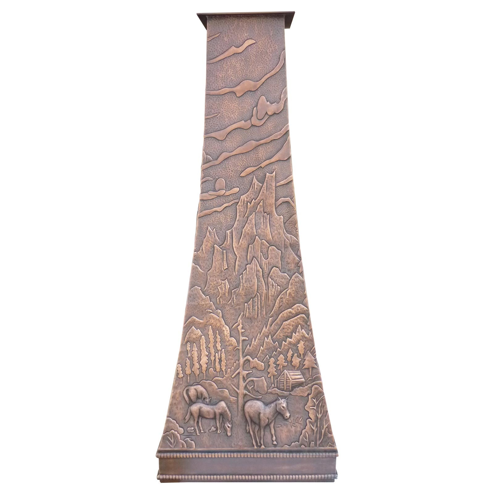 Eliterangehood tapered copper kitchen range hood