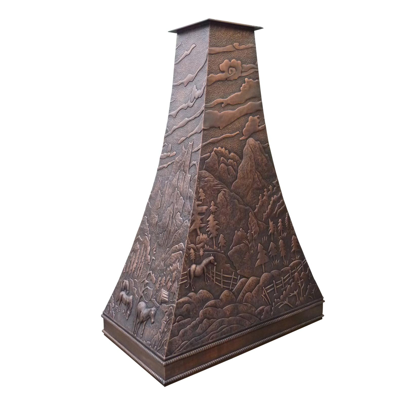 Eliterangehood tapered copper kitchen range hood
