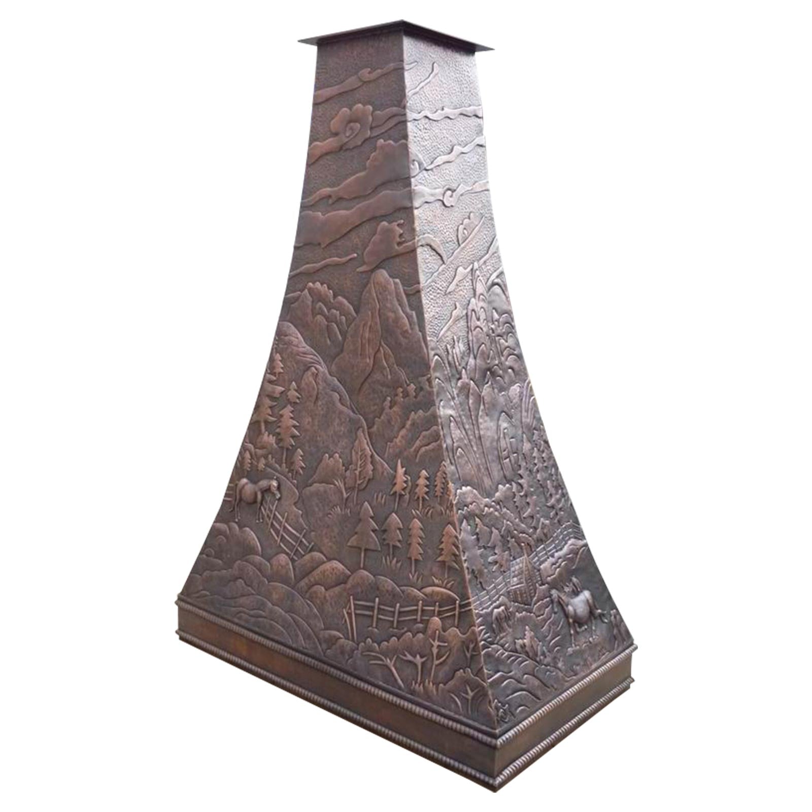 Eliterangehood tapered copper kitchen range hood